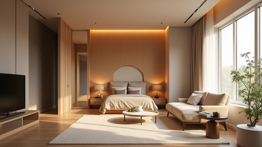 Studio apartment with clever zone separation